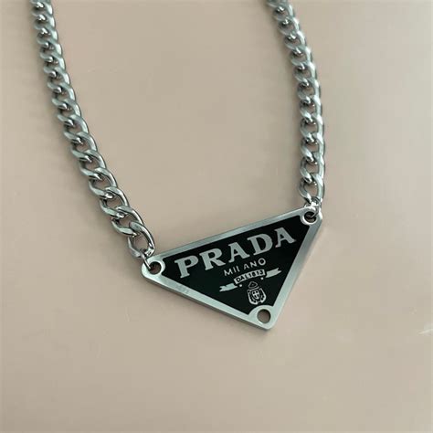 prada triangle necklace dhgate|necklace with triangle pendant.